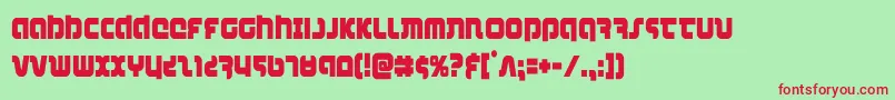 フォントcombatdroidcond – 赤い文字の緑の背景