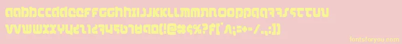 combatdroidcond-Schriftart – Gelbe Schriften auf rosa Hintergrund