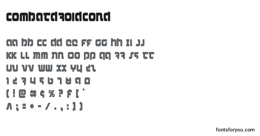 Schriftart Combatdroidcond (123744) – Alphabet, Zahlen, spezielle Symbole