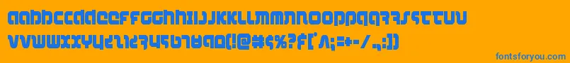 combatdroidcond Font – Blue Fonts on Orange Background