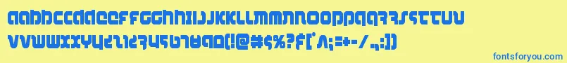 combatdroidcond Font – Blue Fonts on Yellow Background