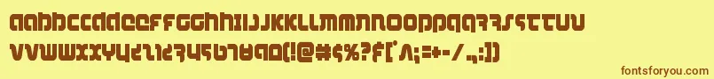 combatdroidcond Font – Brown Fonts on Yellow Background