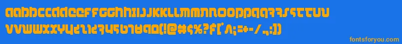 combatdroidcond Font – Orange Fonts on Blue Background