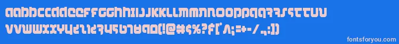 フォントcombatdroidcond – ピンクの文字、青い背景