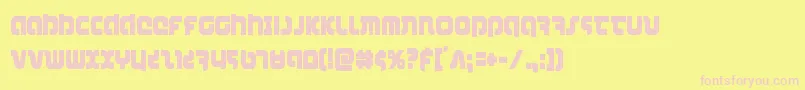 combatdroidcond-Schriftart – Rosa Schriften auf gelbem Hintergrund