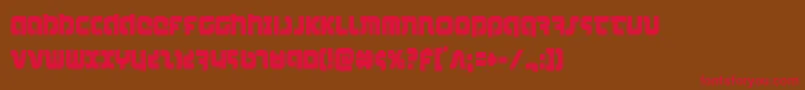 フォントcombatdroidcond – 赤い文字が茶色の背景にあります。