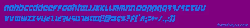 combatdroidcondital Font – Blue Fonts on Purple Background