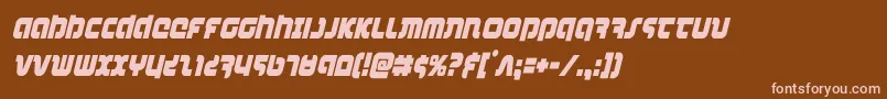 combatdroidcondital Font – Pink Fonts on Brown Background