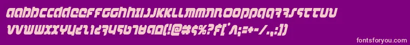 combatdroidcondital Font – Pink Fonts on Purple Background