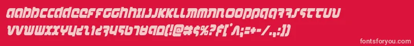 combatdroidcondital Font – Pink Fonts on Red Background