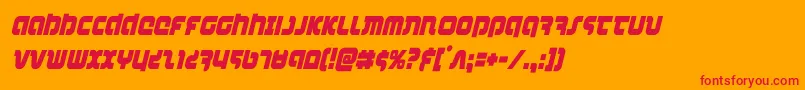 combatdroidcondital Font – Red Fonts on Orange Background