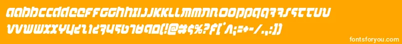 combatdroidcondital Font – White Fonts on Orange Background