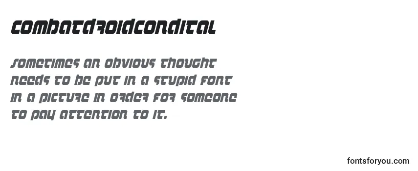 Combatdroidcondital Font