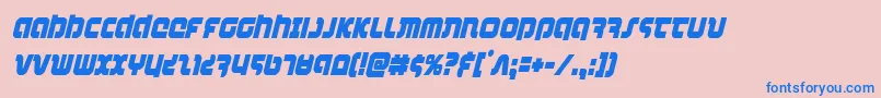 combatdroidcondital-fontti – siniset fontit vaaleanpunaisella taustalla
