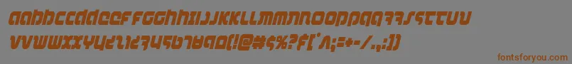 combatdroidcondital Font – Brown Fonts on Gray Background