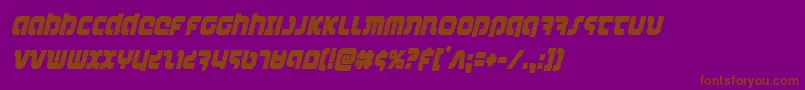 combatdroidcondital Font – Brown Fonts on Purple Background