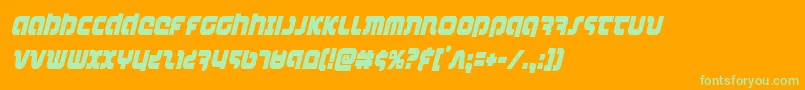fuente combatdroidcondital – Fuentes Verdes Sobre Fondo Naranja