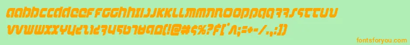 combatdroidcondital Font – Orange Fonts on Green Background