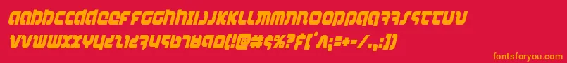 combatdroidcondital Font – Orange Fonts on Red Background