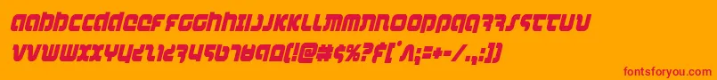 combatdroidcondital Font – Red Fonts on Orange Background
