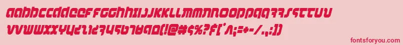 combatdroidcondital Font – Red Fonts on Pink Background