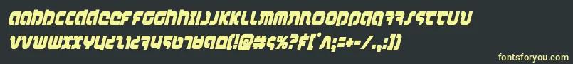 combatdroidcondital-Schriftart – Gelbe Schriften auf schwarzem Hintergrund