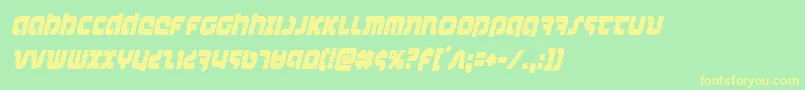 combatdroidcondital Font – Yellow Fonts on Green Background