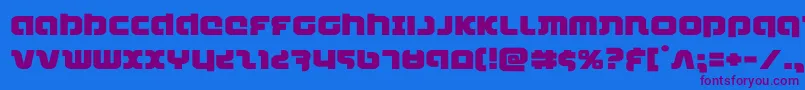 combatdroidexpand Font – Purple Fonts on Blue Background