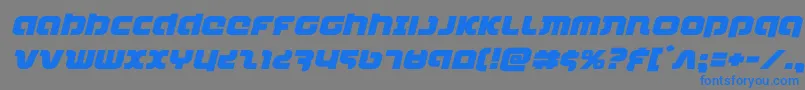 combatdroidexpandital Font – Blue Fonts on Gray Background