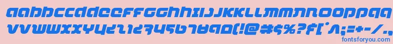 combatdroidexpandital Font – Blue Fonts on Pink Background