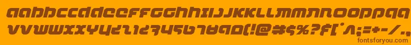 combatdroidexpandital Font – Brown Fonts on Orange Background