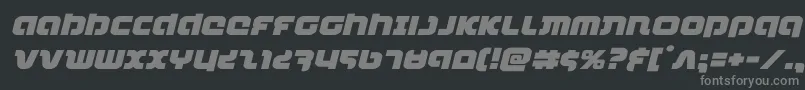 combatdroidexpandital Font – Gray Fonts on Black Background