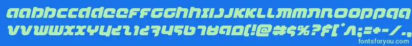 combatdroidexpandital Font – Green Fonts on Blue Background