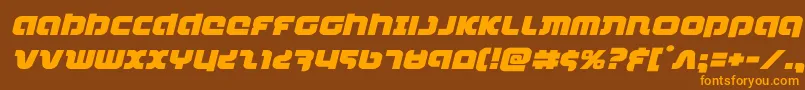 combatdroidexpandital Font – Orange Fonts on Brown Background