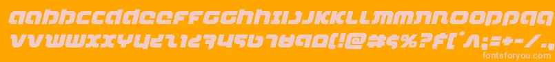 combatdroidexpandital Font – Pink Fonts on Orange Background