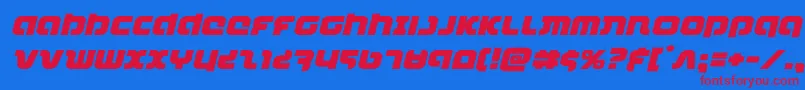 combatdroidexpandital Font – Red Fonts on Blue Background
