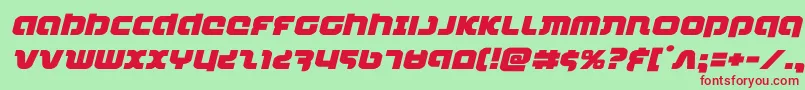 combatdroidexpandital Font – Red Fonts on Green Background