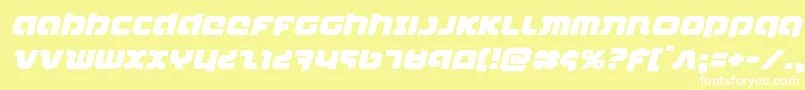 combatdroidexpandital Font – White Fonts on Yellow Background