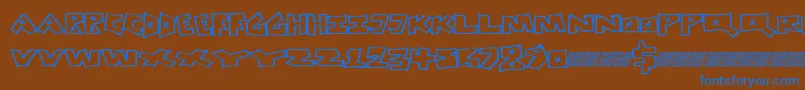 Peacefight Font – Blue Fonts on Brown Background