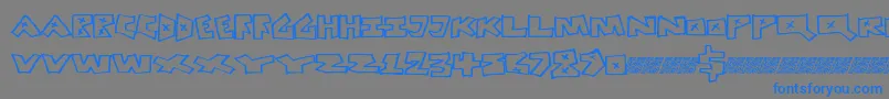 Peacefight Font – Blue Fonts on Gray Background