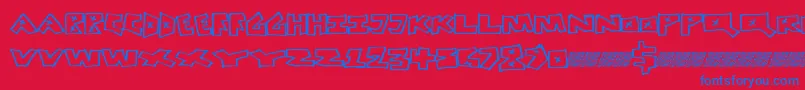 Peacefight Font – Blue Fonts on Red Background