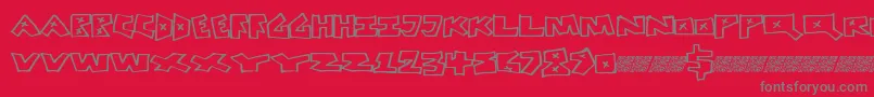 Шрифт Peacefight – серые шрифты на красном фоне