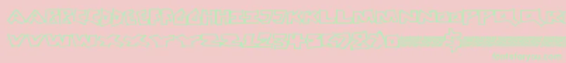 Peacefight Font – Green Fonts on Pink Background