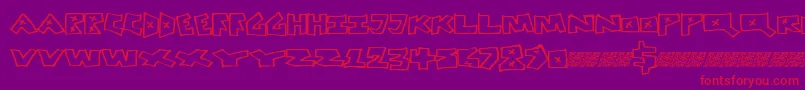 Peacefight Font – Red Fonts on Purple Background