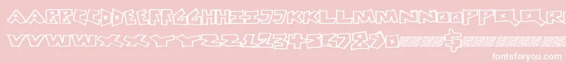 Peacefight Font – White Fonts on Pink Background