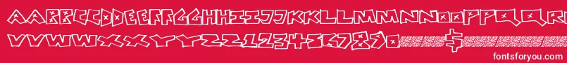 Peacefight Font – White Fonts on Red Background
