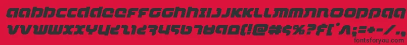 combatdroidexpandital Font – Black Fonts on Red Background