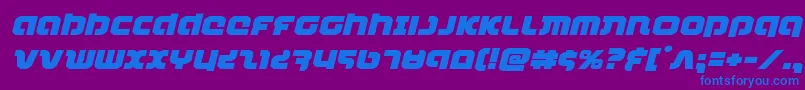 combatdroidexpandital Font – Blue Fonts on Purple Background