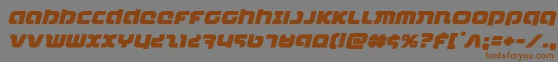 combatdroidexpandital Font – Brown Fonts on Gray Background