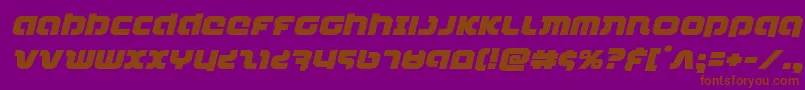 combatdroidexpandital Font – Brown Fonts on Purple Background